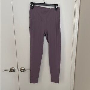 High-Waisted Purple Leggings with Pockets!